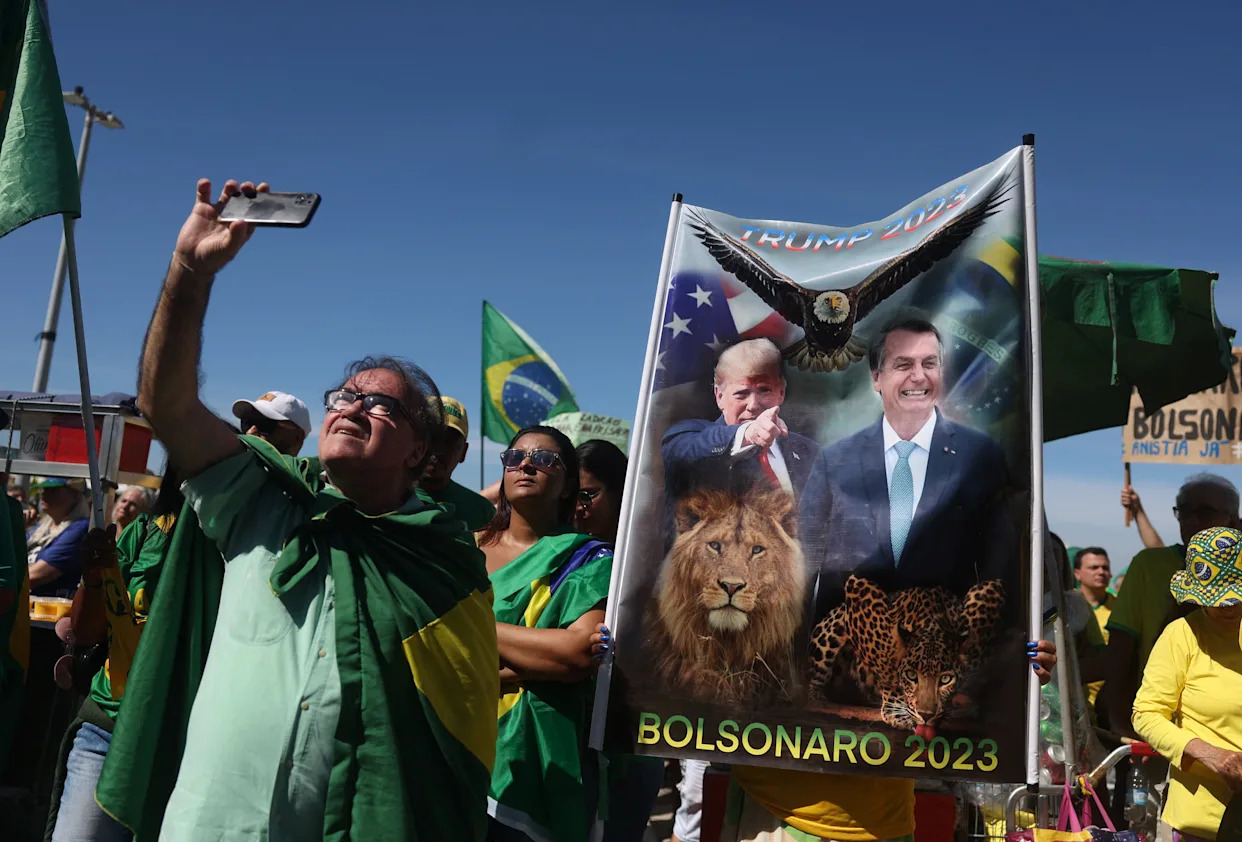 Rallies held in Brazil in support of embattled Bolsonaro facing legal peril