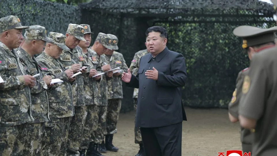 North Korean leader Kim Jong Un instructs soldiers at a firing contest among army sub-units on July 23, 2025, in a photo released by the official Korean Central News Agency. - STR/AFP/KCNA VIA KNS/AFP via Getty Image