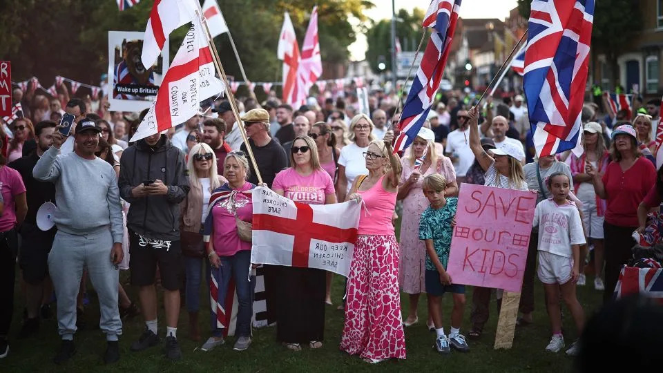 Some carried signs reading, "Save Our Kids." - Henry Nichols/AFP/Getty Images