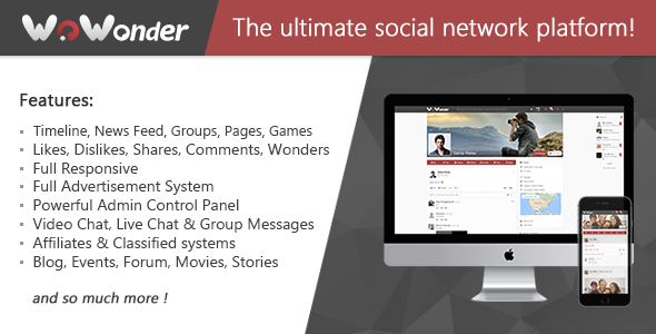 WoWonder v1.5.6.3 Nulled + Themes & Plugins Pack