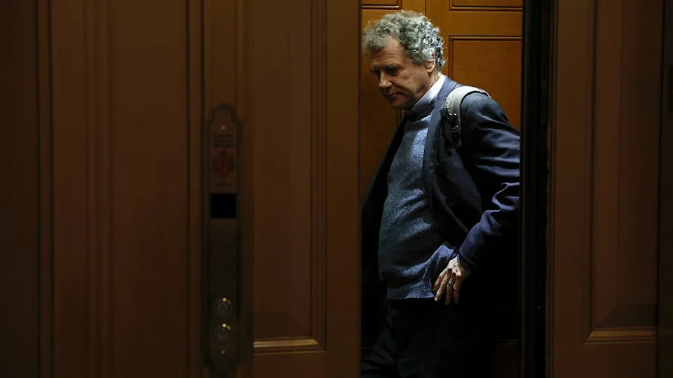 Sen. Sherrod Brown, D-Ohio, leaves the Capitol Building on Feb. 27, 2023 in Washington, D.C.