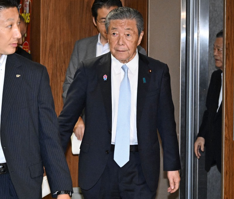 自民党役員会に臨む森山裕幹事長＝同党本部で2025年7月29日午前9時26分、平田明浩撮影