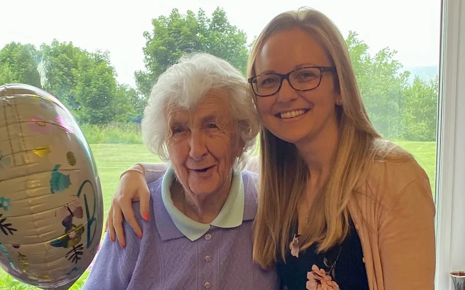 Kirstie Lumley with her grandmother Pearl Henderson