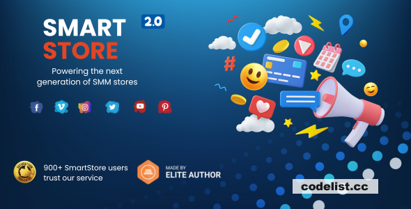 SmartStore v2.0 - SMM Store Script - nulled