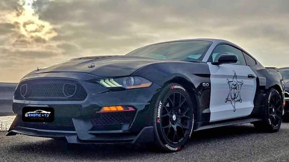 Tempt Fate With This Black And White Ford Mustang