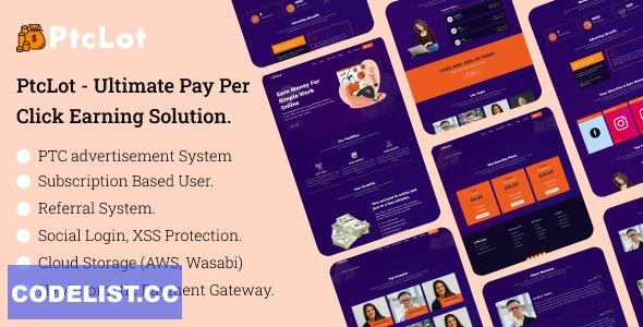 PtcLot v1.1.2 - Ultimate Pay Per Click Earning Solution