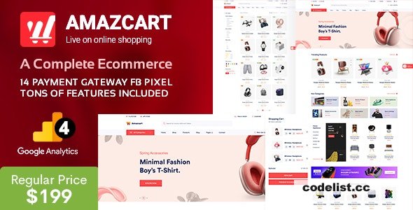 AmazCart v5.1.1 - Laravel Ecommerce System CMS - nulled