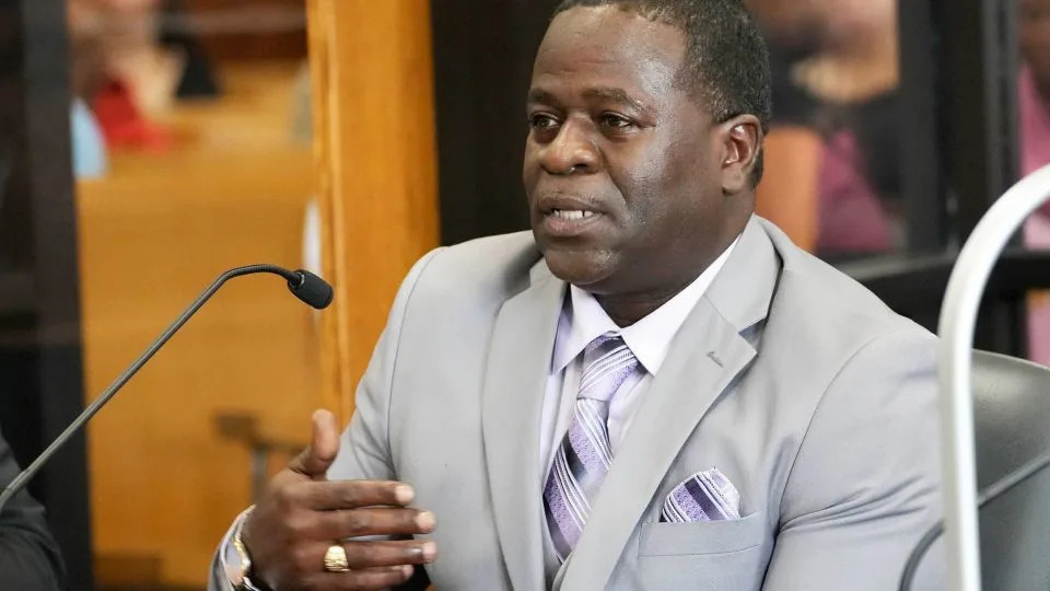 Carlos Robinson, father of Sade Carleen Robinson, gives a victim impact statement on Friday, August 1, 2025, in Milwaukee County Court at the sentencing of Maxwell Anderson. - Angela Peterson/Pool/Milwaukee Journal-Sentinel/AP