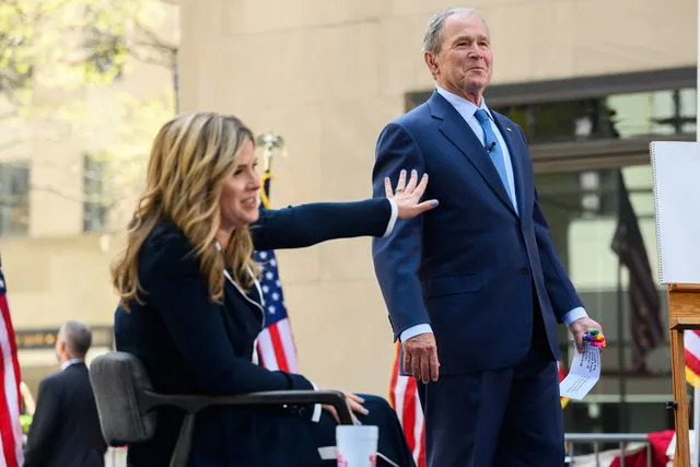 Nathan Congleton/NBC/NBCU Photo Bank via Getty Jenna Bush Hager and George W. Bush