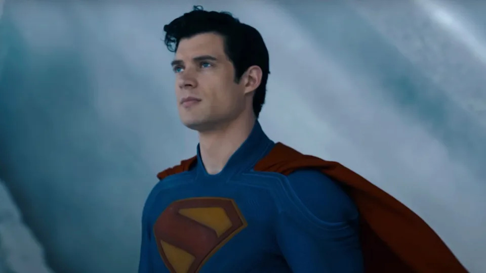 David Corenswet's Superman standing in the Fortress of Solitude