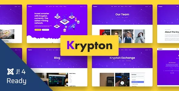 Krypton - Bitcoin Crypto Currency Joomla 4 Template