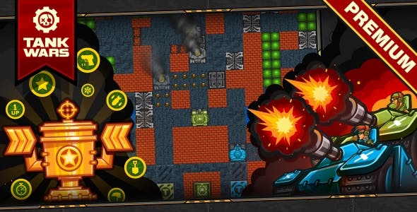 Tank Wars - HTML5 Game 120 Levels + Level Constructor + Mobile! Tank Wars - HTML5 Game 120 Levels + Level Constructor + Mobile!