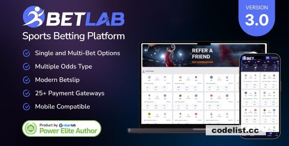 BetLab v3.0 - Sports Betting Platform - nulled