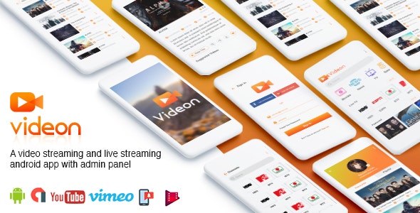 Videon v2.1.3 - A video streaming android app with admin panel
