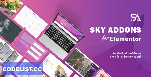 Sky Addons v1.5.4 - for Elementor Page Builder WordPress Plugin