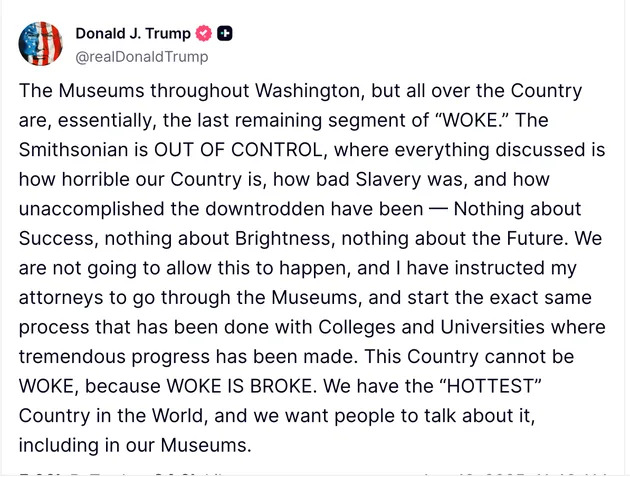 Trump Attacks Smithsonian For Focus On 'How Bad Slavery Was' And, Boy, The Responses