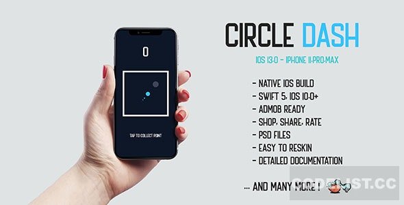 Circle Dash v1.0 - native iOS 13.0 mobile game app iPhone 11 corona Circle Dash v1.0 - native iOS 13.0 mobile game app iPhone 11 corona