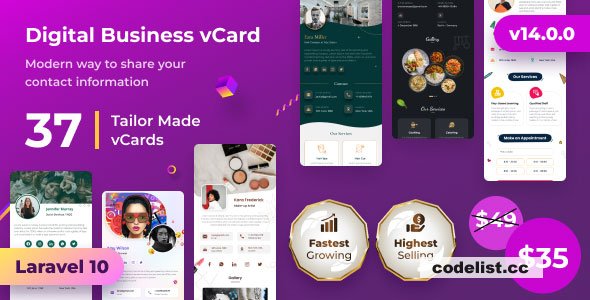 vCard SaaS v14.0.0 - Business Card Builder SaaS - Laravel VCard Saas - NFC Card