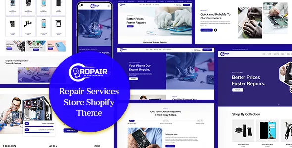 Ropair - Mobile Phone Computer & Electronics Repair Services Store Shopify Theme OS 2.0 v1.0.1