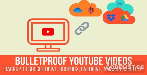 Bulletproof YouTube Videos v1.2.1 - Backup to Google Drive, Dropbox, OneDrive, Amazon S3, FTP Bulletproof YouTube Videos v1.2.1 - Backup to Google Drive, Dropbox, OneDrive, Amazon S3, FTP