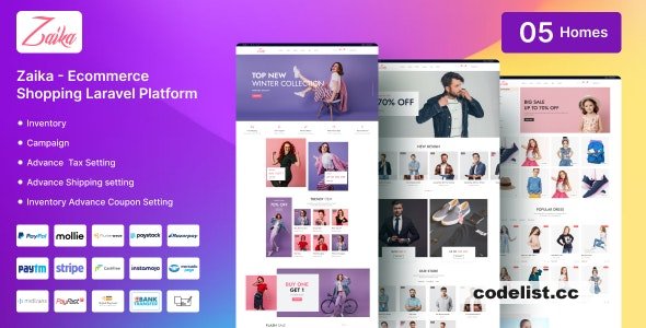Zaika eCommerce CMS v2.0.6  - Laravel eCommerce Shopping Platform - nulled