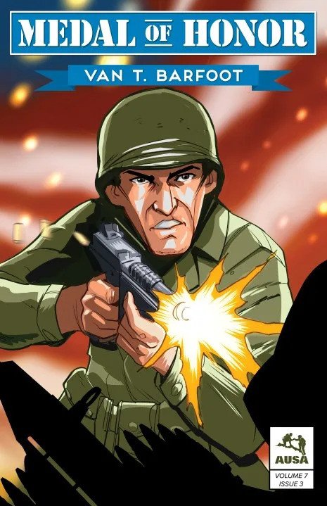 Cover of Medal of Honor graphic novel for Army Colonel Van Thomas Barfoot (Courtesy: Association of the United States Army)