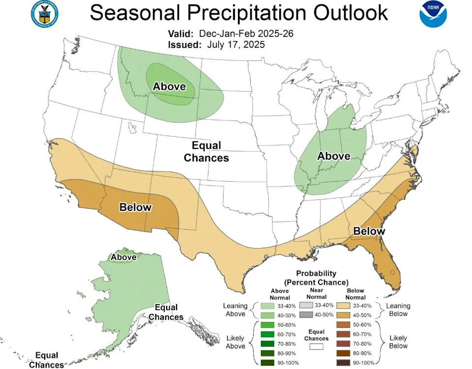 2025-26 winter precipitation outlook for the U.S.