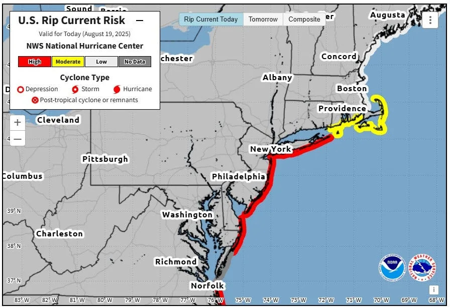 Delaware beaches under high rip current risk as Hurricane Erin nears. Where it will hit