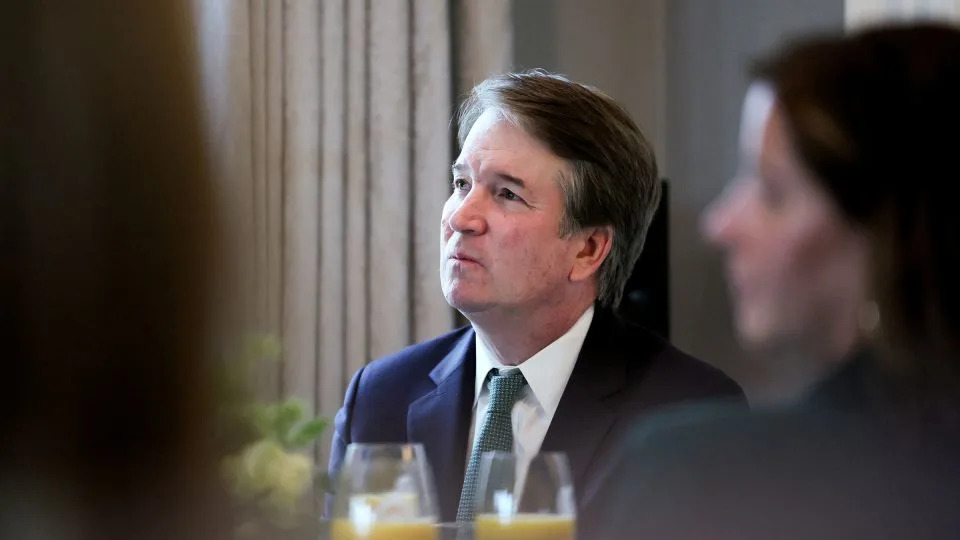 Supreme Court Justice Brett Kavanaugh listens to remarks at Vice President JD Vance&#39;s residence during a visit by Irish Taoiseach (Prime Minister) Micheal Martin, ahead of St. Patrick&#39;s Day, in Washington, DC, on March 12. - Leah Millis/Reuters/File