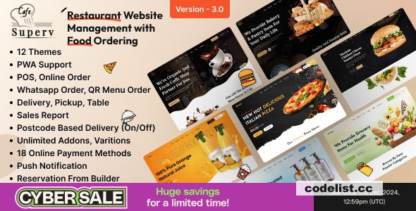 Superv v3.0 - Restaurant Website Management (Food Ordering) - nulled