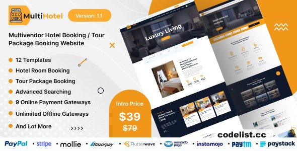 MultiHotel v1.1 - Multivendor Hotel Booking / Tour Package Booking Website - nulled