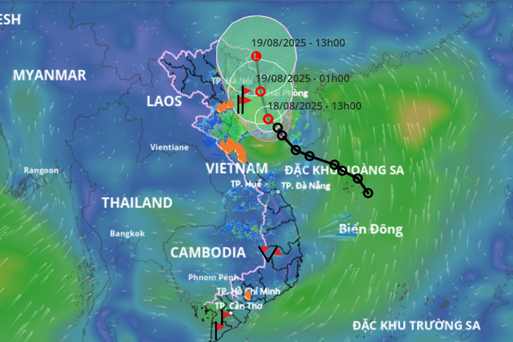 Áp thấp nhiệt đới giật cấp 9, cách đặc khu Bạch Long Vĩ chỉ 70km
