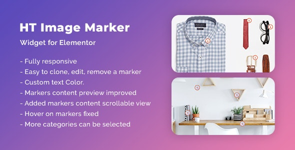 HT Image Marker for Elementor v1.0 WP Plugin