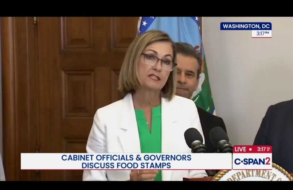 Iowa Gov. Kim Reynolds celebrates SNAP waivers approval in Washington, D.C.