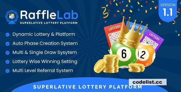 RaffleLab v1.1 - Superlative Lottery Platform - nulled