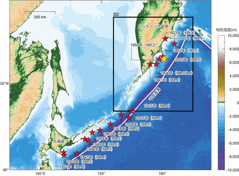 数百年間隔と言われるM9級地震　カムチャツカ半島、約70年で再来か