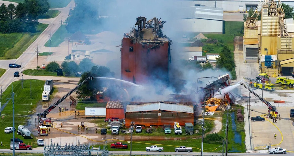 The Fermont Fire Department told The Independent late Tuesday night there were still firefighters on the scene (AP)