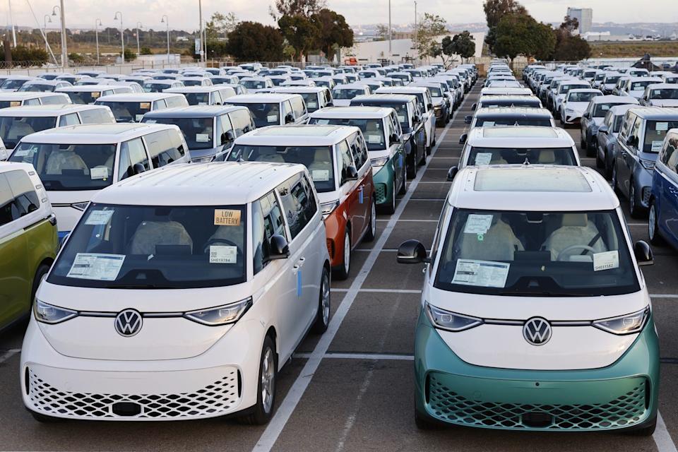 volkswagen id buzz electric bus in california
