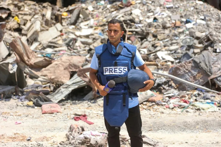 Mourners gather in Gaza for funeral of Al Jazeera staff killed by Israel
