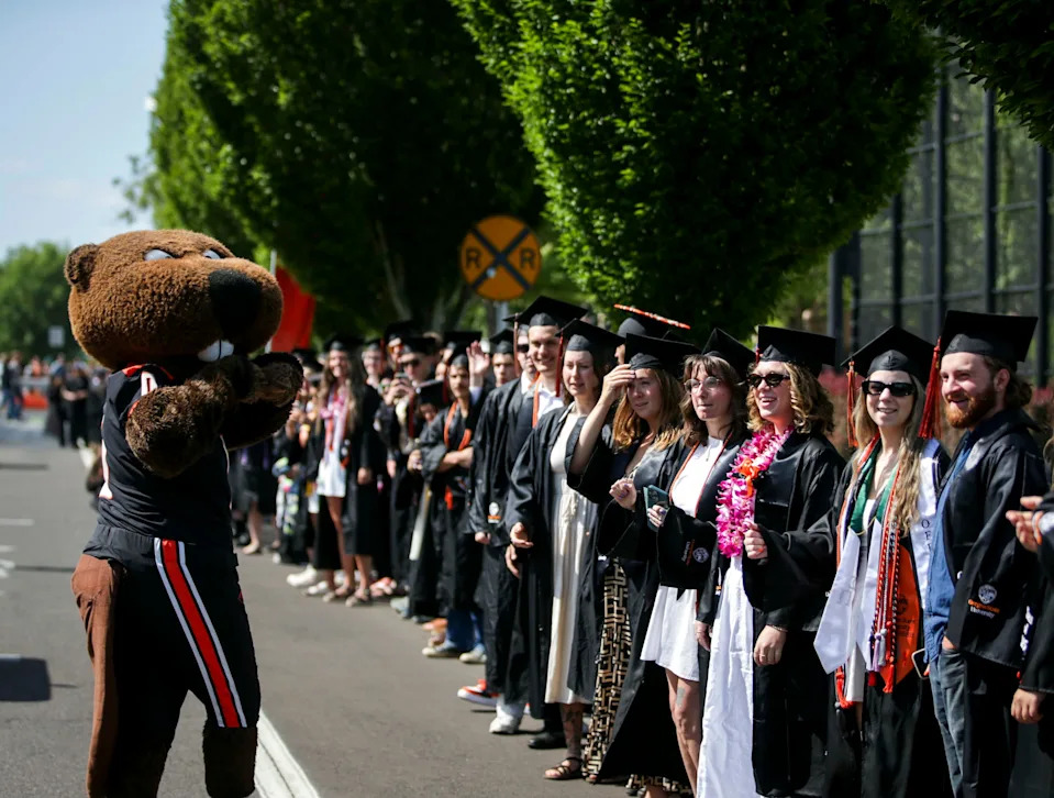Oregon State University graduates left college owing a median of $21,221, paying $225 monthly, according to the U.S. Department of Education College Scorecard, while University of Oregon students graduate owing a median of $20,139 in debt and pay $214 monthly.
