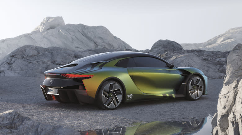 Rear 3/4 view of the DS E-Tense Performance concept