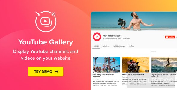 YouTube Plugin v3.4.1 – WordPress YouTube Gallery
