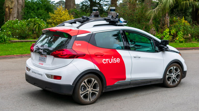 Self-driving Chevrolet Bolt by Cruise Automation undergoing testing in San Francisco.