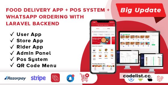 Food Delivery App v4.0 - A Complete Ready to Use MultiStore Mobile App(Android, ios) + Website