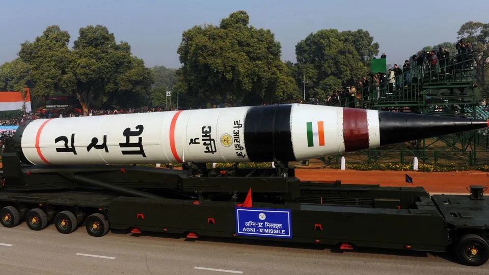 India&#39;s Agni-5 Missile on display in New Delhi on January 23, 2013. - Raveendran/AFP/Getty Images/File