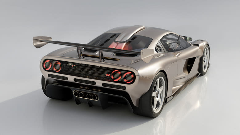 Rear 3/4 view of a beige GMSV S1 LM
