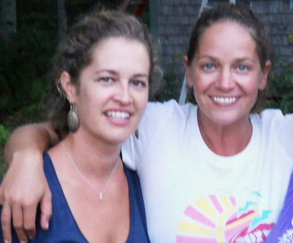 Sunshine Stewart (right) never returned from her evening paddleboard session on July 2 (AP)