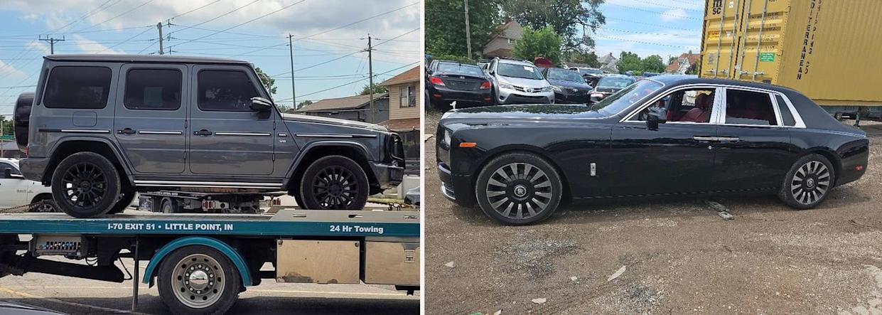 stolen rolls royce and g wagen