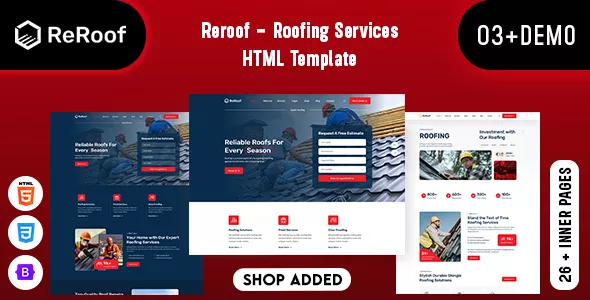 Reroof - Roofing Services HTML Template