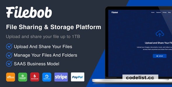 Filebob v1.7.0 - File Sharing And Storage Platform (SAAS) - nulled